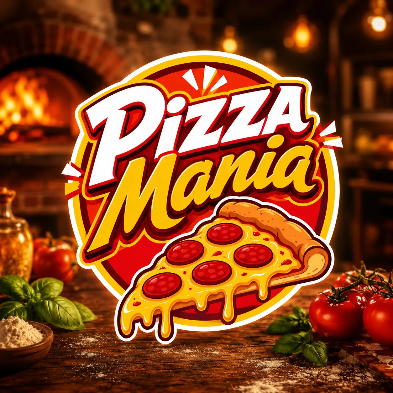 Logo Pizza Mania